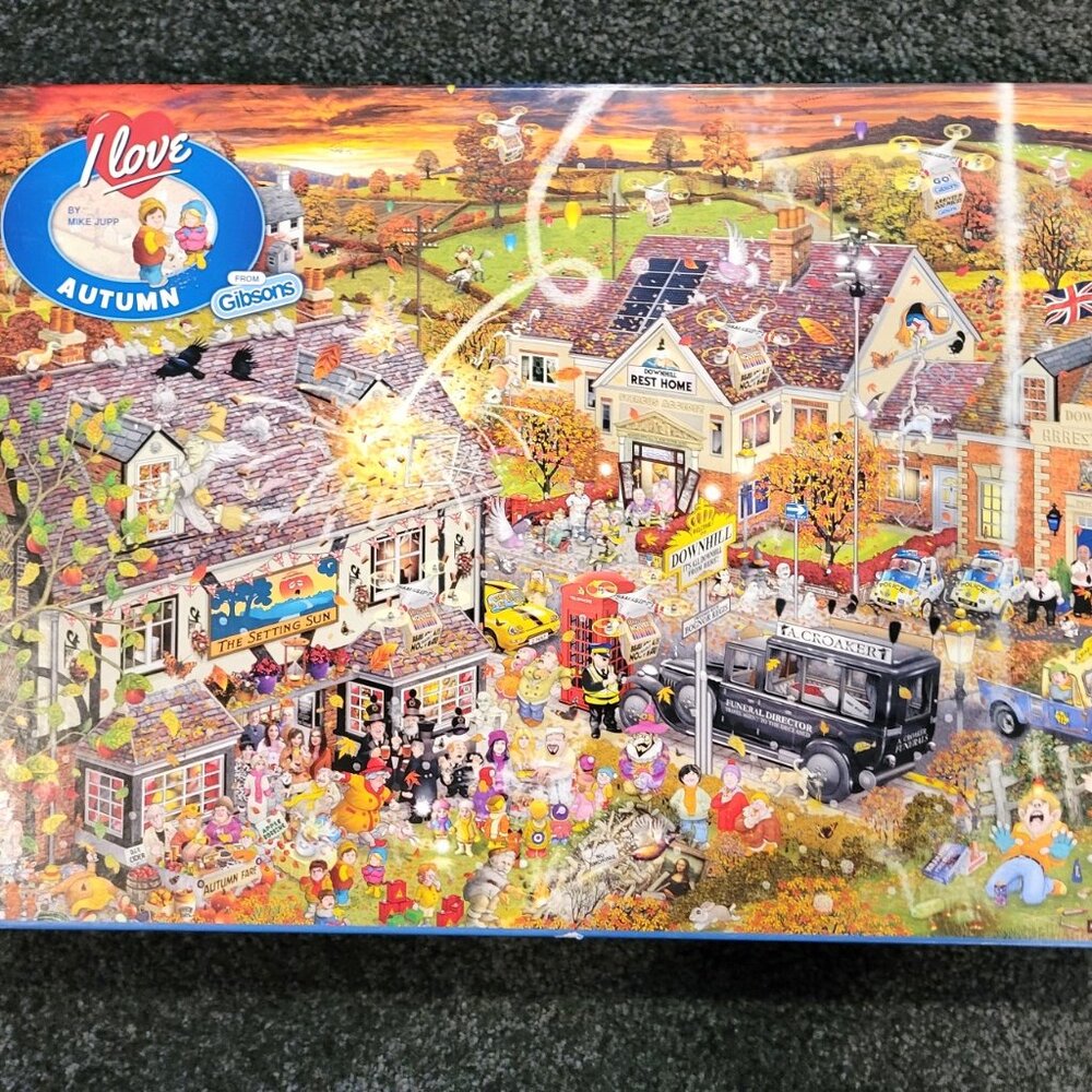 Gibsons 1000pc I Love Autumn jigsaw comic puzzle by Mike Jupp